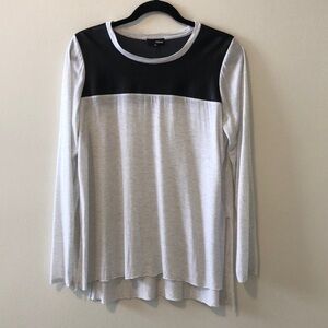 Wilfred free faux leather long sleeve top